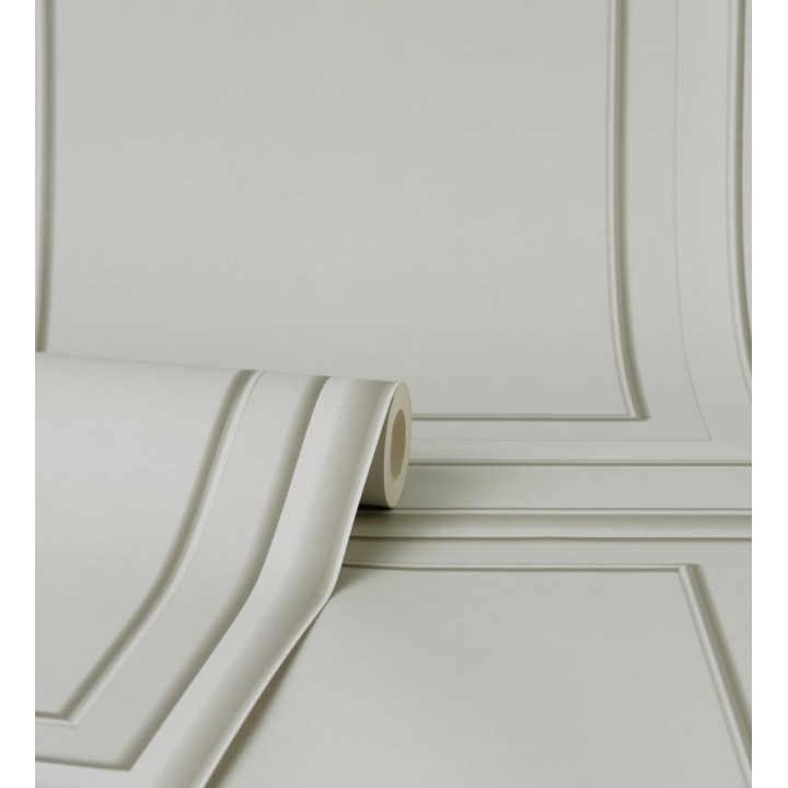 Papel pintado friso cuarterones de madera gris claro - Everton 681961