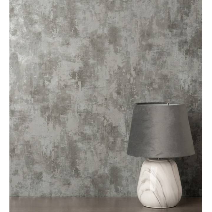 Papel pintado estuco efectos nacarados gris - Velkan 681970
