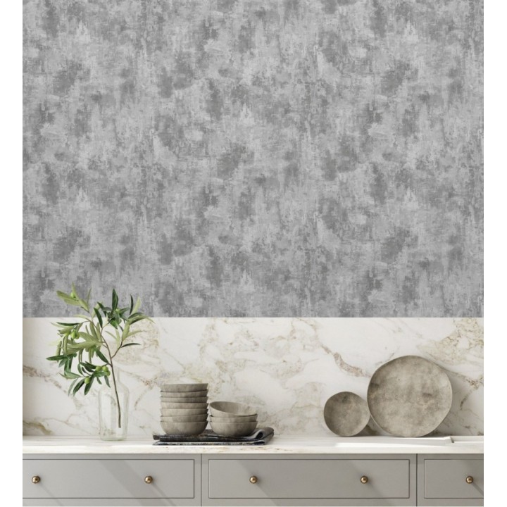 Papel pintado estuco efectos nacarados gris - Velkan 681970