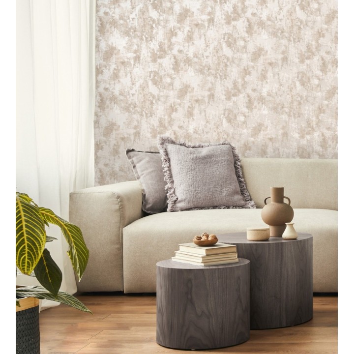 Papel pintado estuco efectos nacarados beige - Velkan 681971