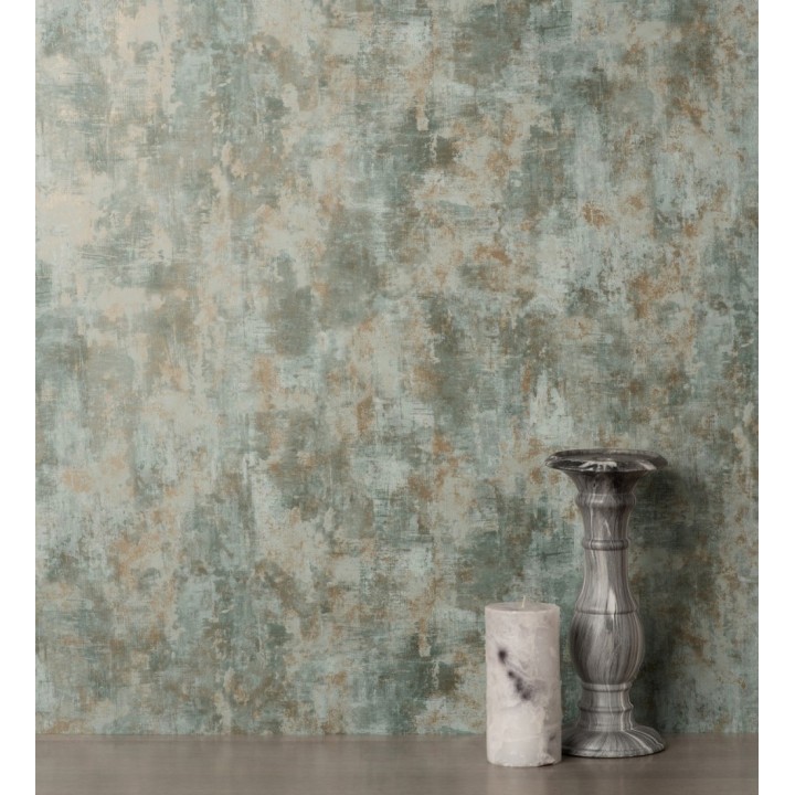 Papel pintado estuco efectos nacarados verdes - Velkan 681972