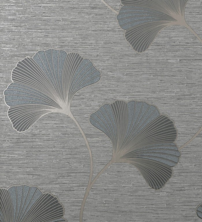 Papel pintado de flores en relieve con efectos metalizados - Evolet Flowers 681973