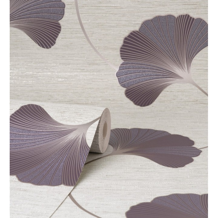 Papel pintado de flores en relieve con efectos metalizados - Evolet Flowers 681974