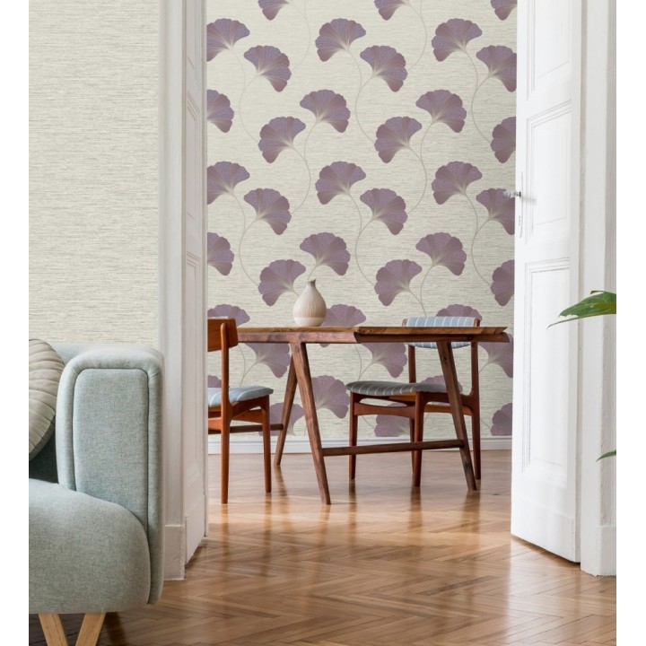 Papel pintado de flores en relieve con efectos metalizados - Evolet Flowers 681974