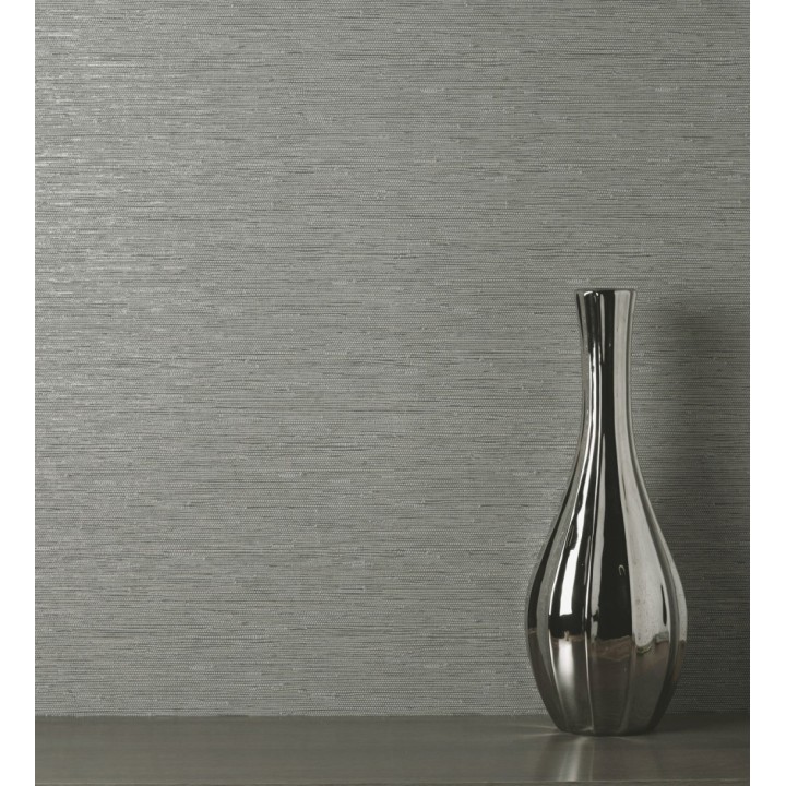 Papel pintado imitando al  textil en relieve con inserciones metalizadas - Evolet Fabric 681979