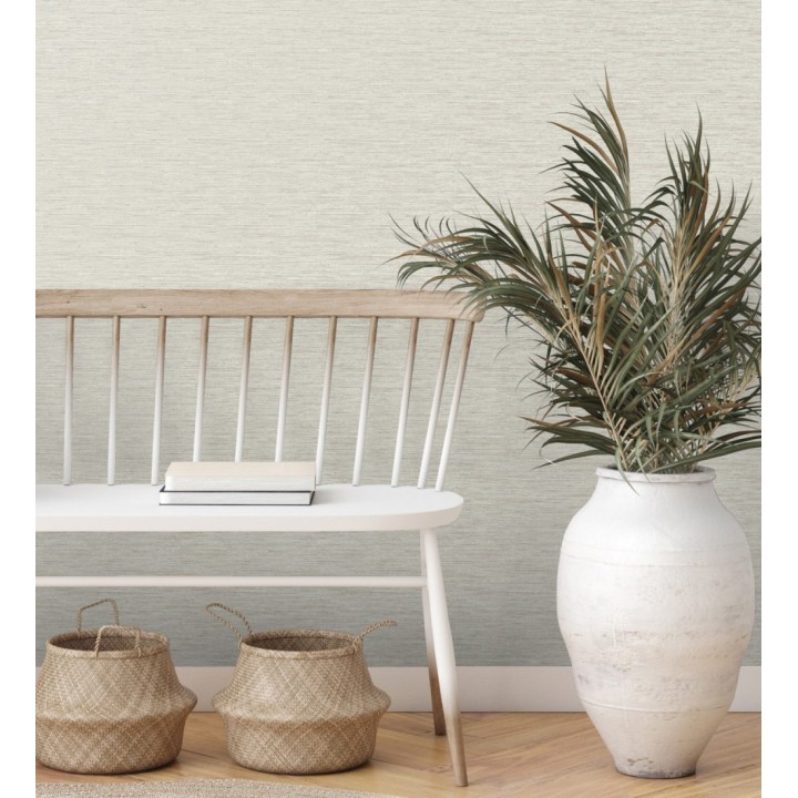 Papel pintado imitando al  textil en relieve con inserciones metalizadas - Evolet Fabric 681981