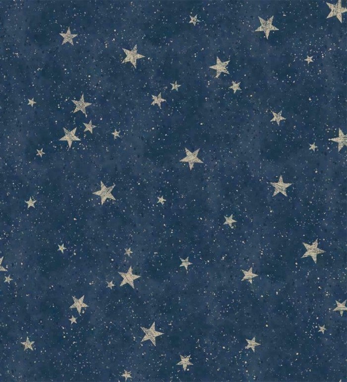 Papel pintado infantil de cielo azul con estrellas doradas - Itzel 681983