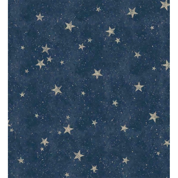 Papel pintado infantil de cielo azul con estrellas doradas - Itzel 681983