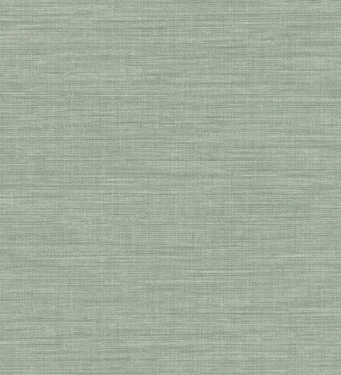 Papel pintado liso de fibras vegetales en tonos verdes efecto nacarado - Nora Texture 681992