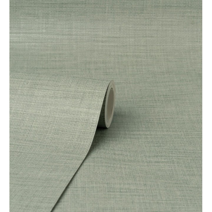 Papel pintado liso de fibras vegetales en tonos verdes efecto nacarado - Nora Texture 681992