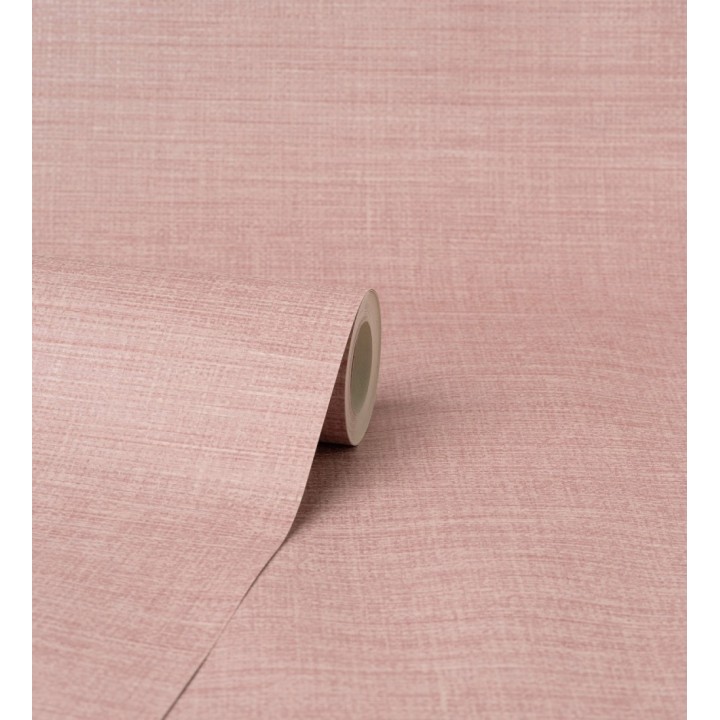 Papel pintado liso de fibras vegetales en tonos rosa efecto nacarado - Nora Texture 681994