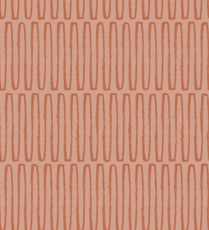 Papel pintado étnico diseño geométrico africano tonos canela  - Barak 682040