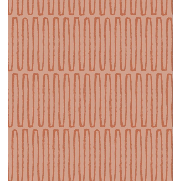 Papel pintado étnico diseño geométrico africano tonos canela  - Barak 682040