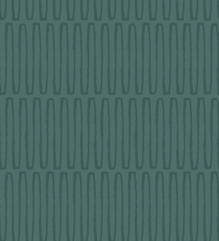 Papel pintado étnico diseño geométrico africano verde - Barak 682042