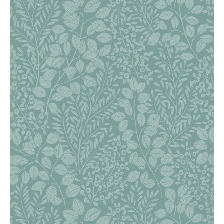 Papel pintado enredadera de hojas color verde agua - Remy leaves 682055