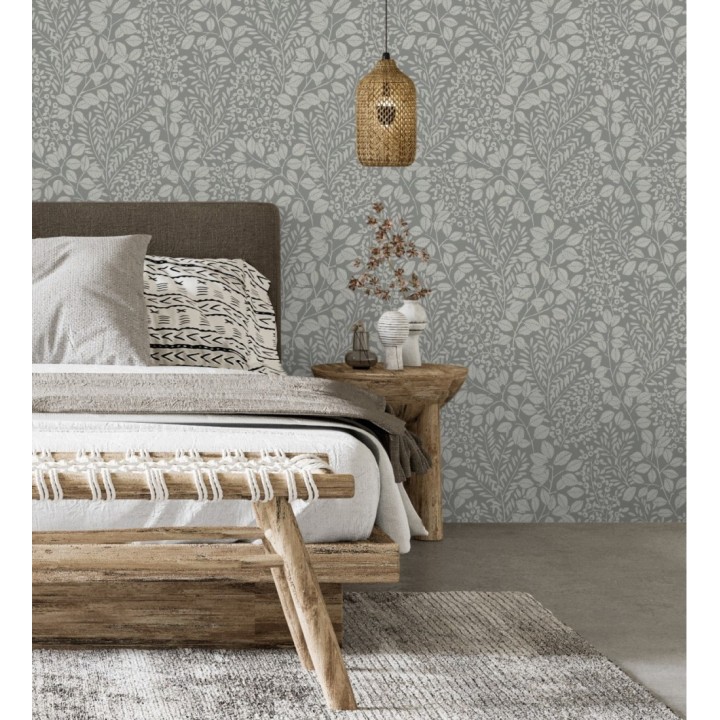 Papel pintado enredadera de hojas color visón - Remy leaves 682056