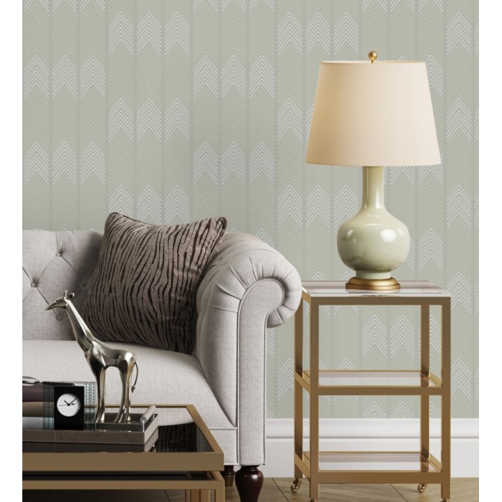 Papel pintado de espigas estilo étnico gris - Amaru 682064