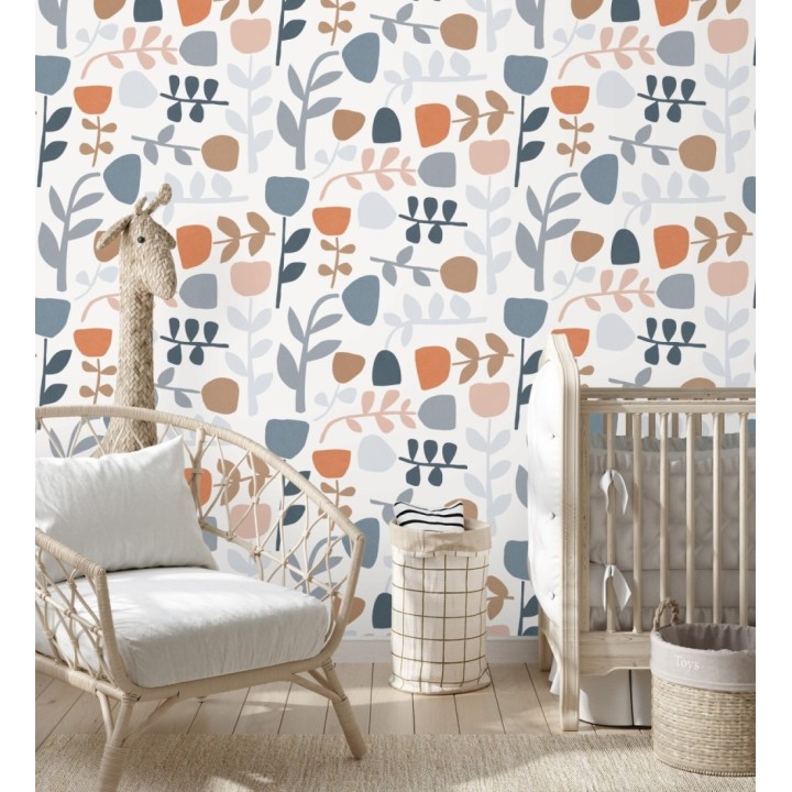 Papel pintado flores diseño minimalista - Eliza Spring 682072