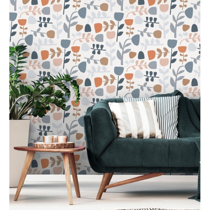 Papel pintado flores diseño minimalista - Eliza Spring 682072