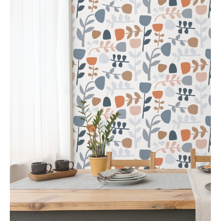 Papel pintado flores diseño minimalista - Eliza Spring 682072