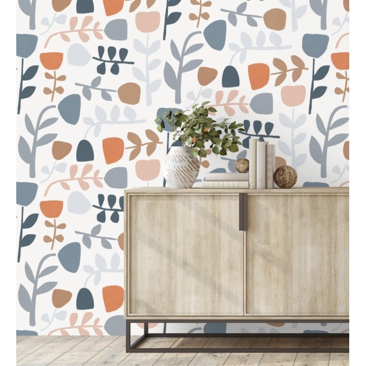 Papel pintado flores diseño minimalista - Eliza Spring 682072