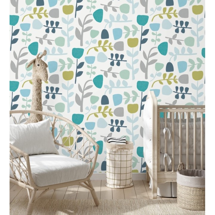 Papel pintado flores diseño minimalista - Eliza Spring 682073