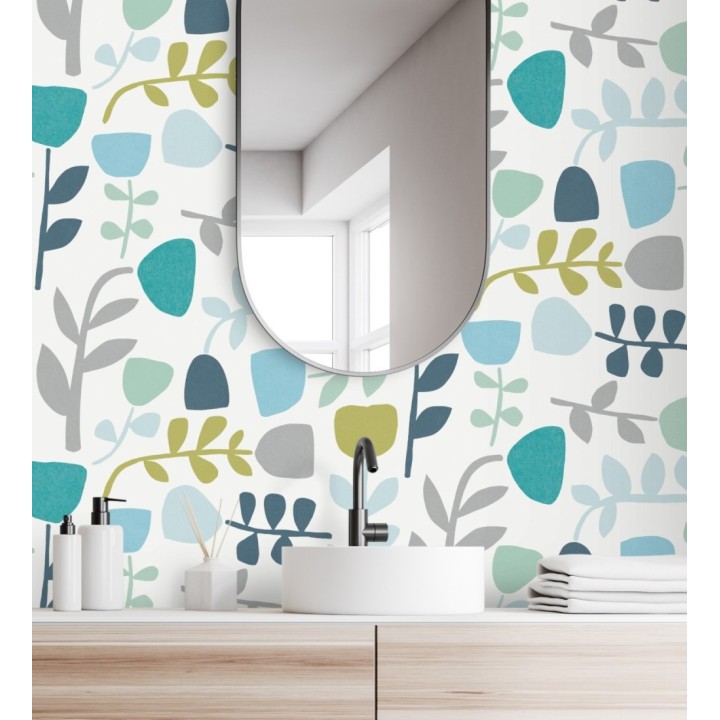 Papel pintado flores diseño minimalista - Eliza Spring 682073