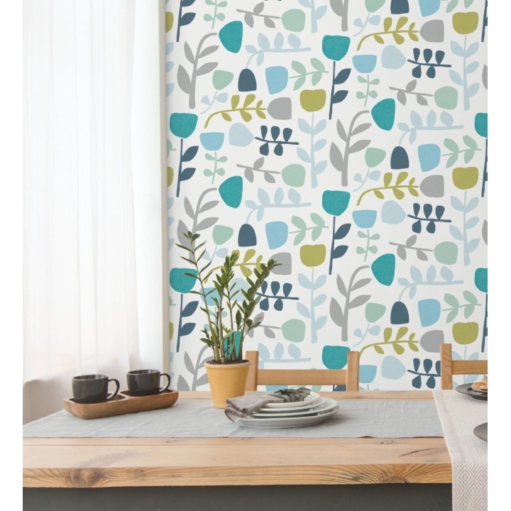 Papel pintado flores diseño minimalista - Eliza Spring 682073