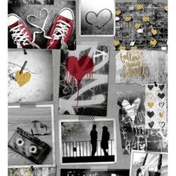 Papel pintado Vintage Heart 122468