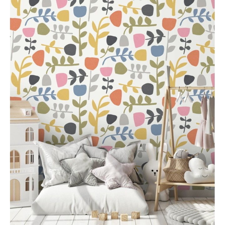 Papel pintado flores diseño minimalista - Eliza Spring 682075