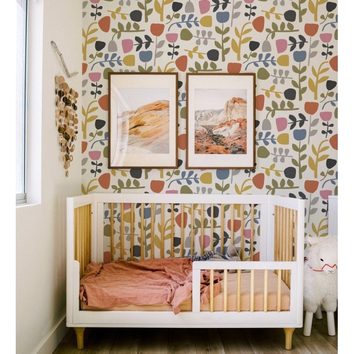 Papel pintado flores diseño minimalista - Eliza Spring 682075