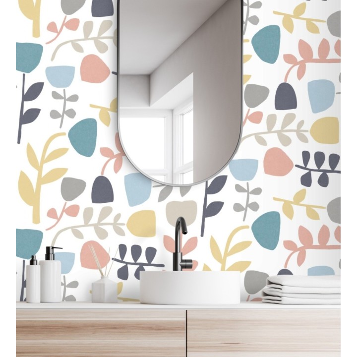 Papel pintado flores diseño minimalista - Eliza Spring 682076