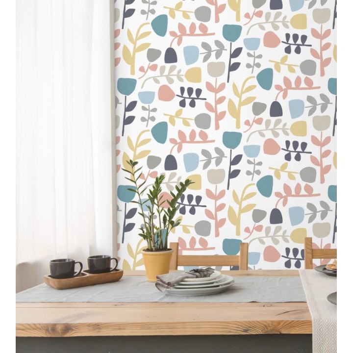 Papel pintado flores diseño minimalista - Eliza Spring 682076