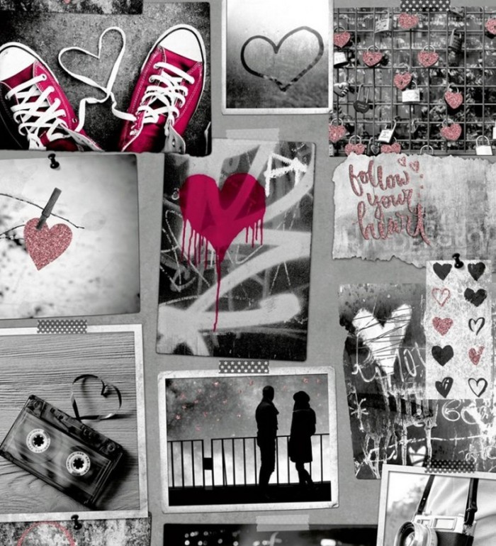 Papel pintado - Vintage Heart 122469