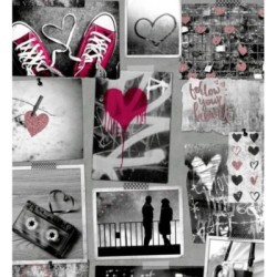 Papel pintado Vintage Heart 122469