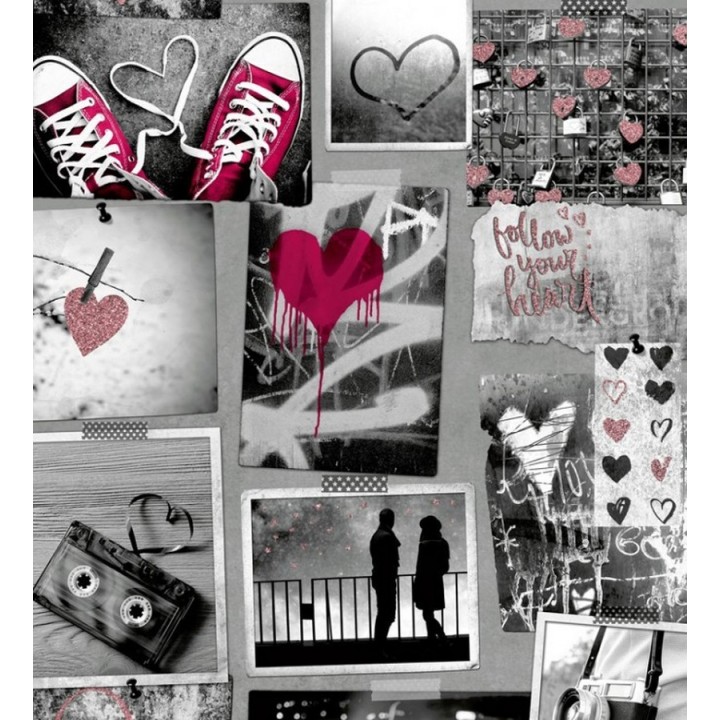 Papel pintado - Vintage Heart 122469