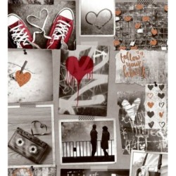 Papel pintado Vintage Heart 122470