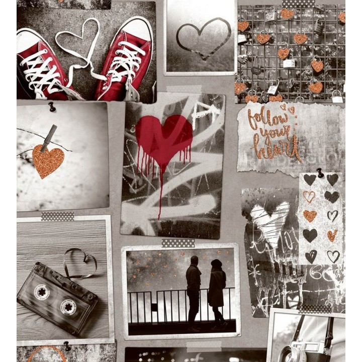 Papel pintado - Vintage Heart 122470