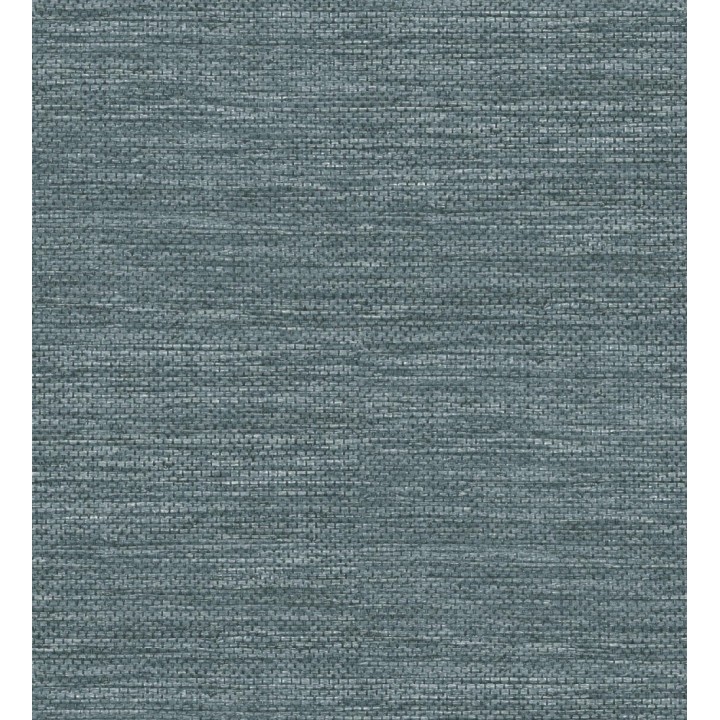 Papel pintado rafia con fibras de sisal teñido en azul plomo - Studs Texture 682096