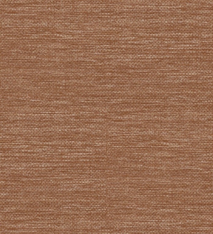 Papel pintado rafia con fibras de sisal teñido en marrón rojizo - Studs Texture 682101