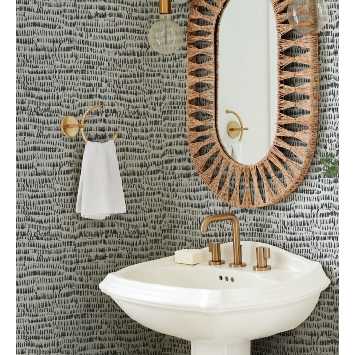 Papel pintado abstracto negro y blanco estilo étnico - Happy April 682104