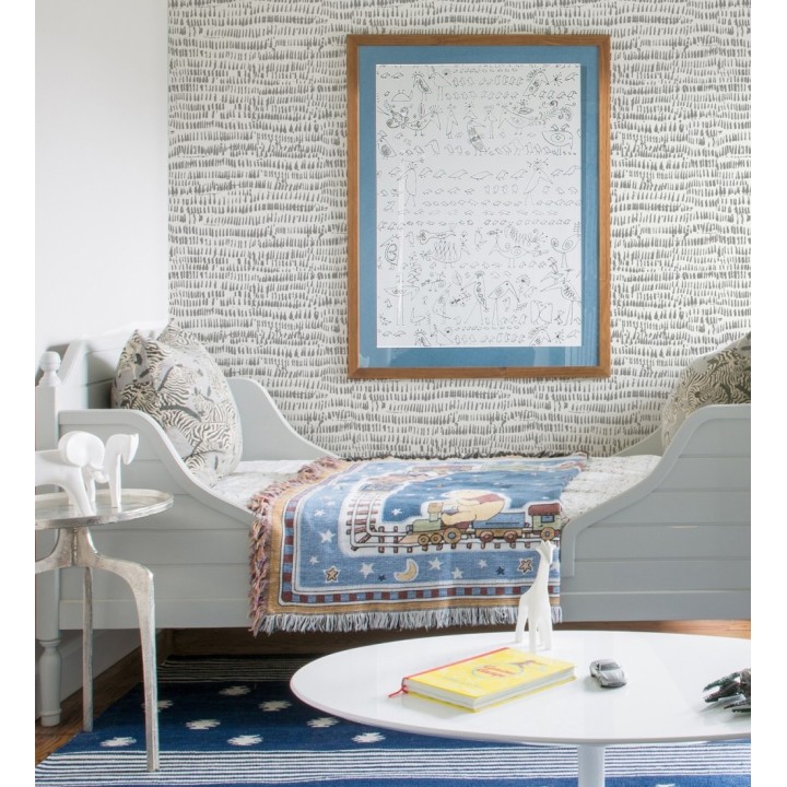 Papel pintado abstracto gris claro intenso estilo étnico - Happy April 682105