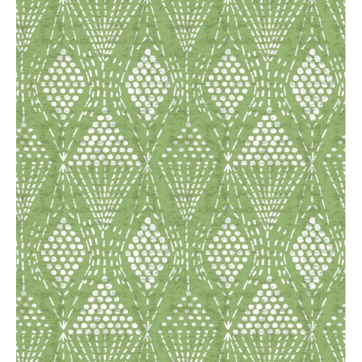 Papel pintado de rombos étnicos color verde estilo hindú - Indian Dreams 682125