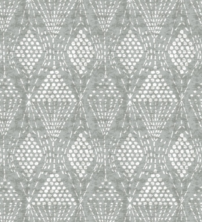 Papel pintado de rombos étnicos color gris estilo hindú  - Indian Dreams 682128