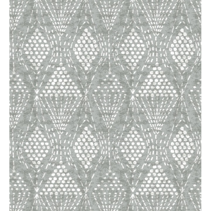 Papel pintado de rombos étnicos color gris estilo hindú  - Indian Dreams 682128