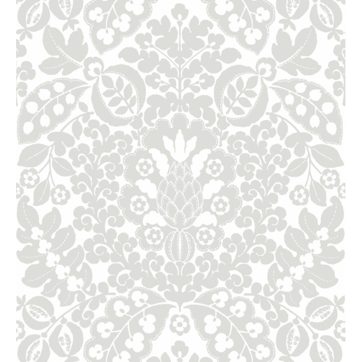 Papel pintado damasco estilo francés color gris cálido - Reiko 682136