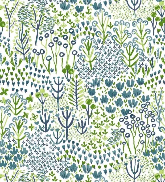 Papel pintado jardín botánico color intenso verde - Amy Garden 682148