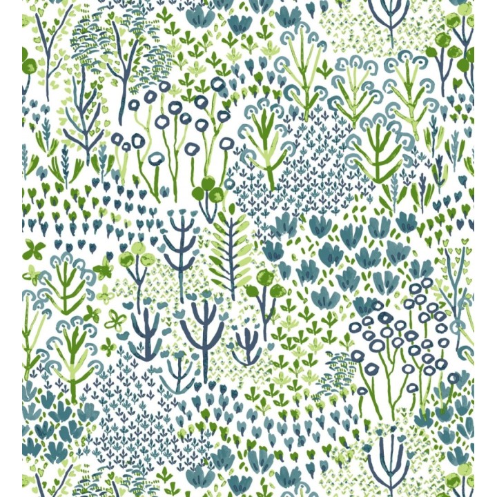 Papel pintado jardín botánico color intenso verde - Amy Garden 682148