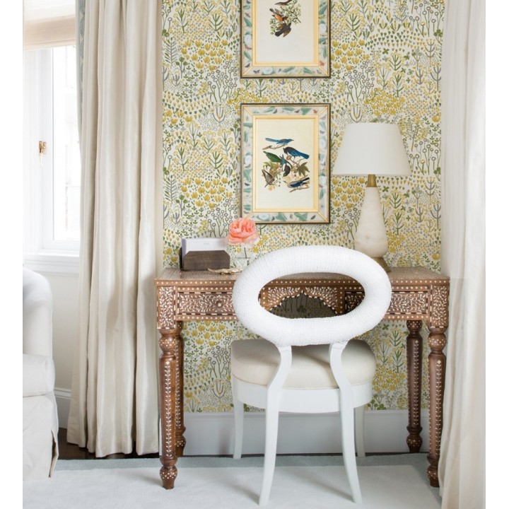 Papel pintado jardín botánico color intenso amarillo - Amy Garden 682149