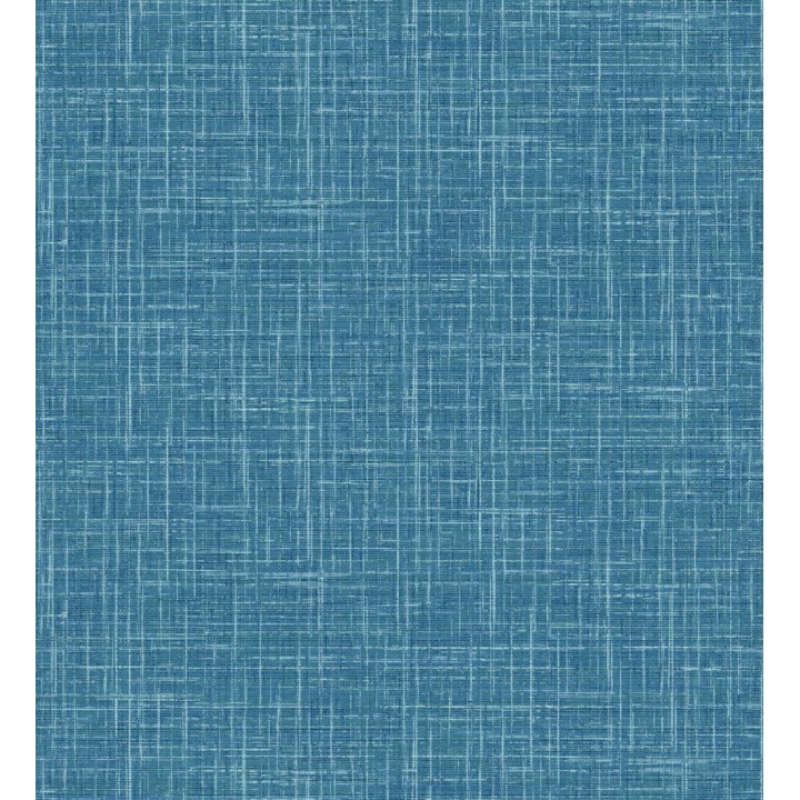 Papel pintado liso imitación lino color intenso azul - Airam Linen 682152